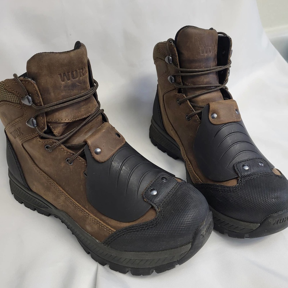 Women's Worx Steel Toe Work Boots 8.5W #5152 Brown Red Wing